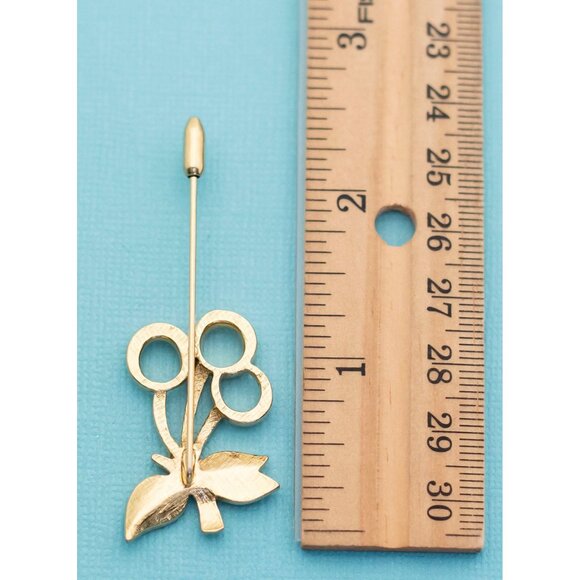 Vintage Art Nouveau Stylish Leaves Tip Stick Pin E27 - Picture 3 of 3
